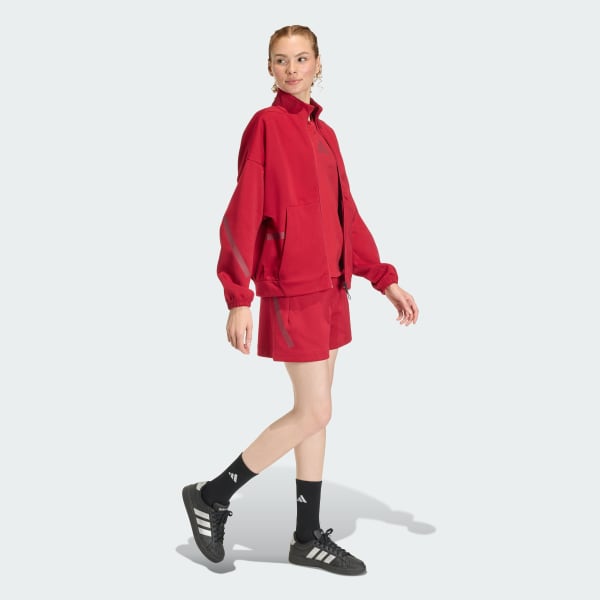 Weinrot adidas Z.N.E. Trainingsjacke