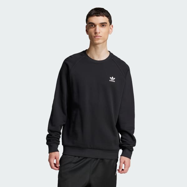 Negro Polera Trifolio Essentials Felpa Francesa Cuello Redondo