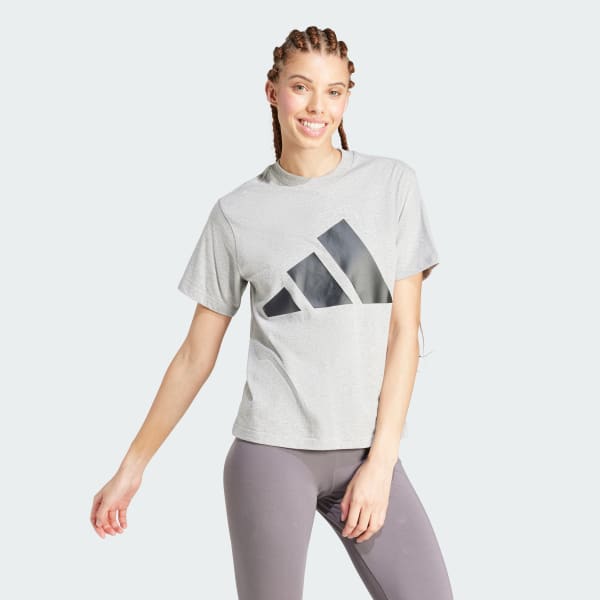 Grey Essentials Big Logo Cotton Tee