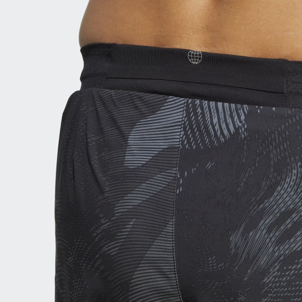Schwarz Adizero Split Shorts