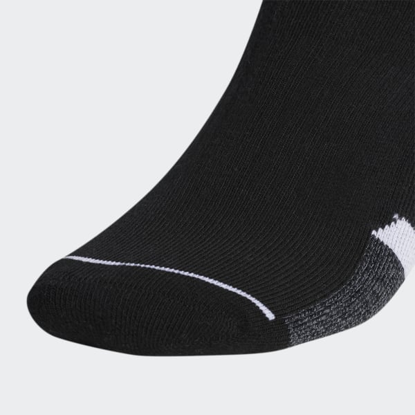 Black Cushioned Quarter Socks 3 Pairs HFB91A