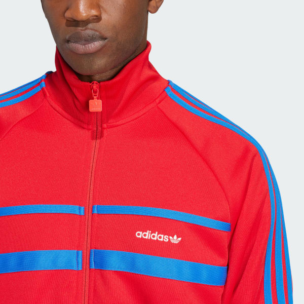 Adidas europa black and red track top store