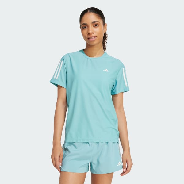 adidas Own The Run Tee - Turquoise | Free Shipping with