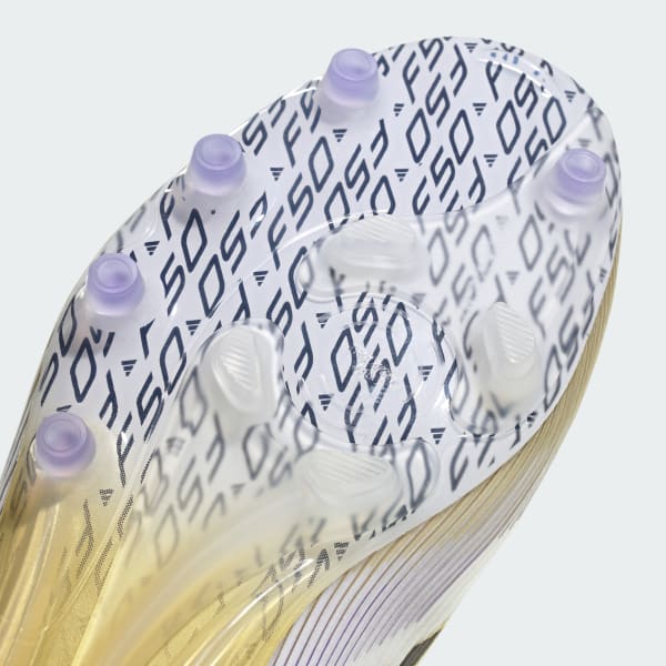 adidas F50 Elite Artificial Grass Cleats - White | Free Shipping