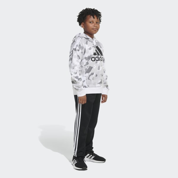 White Camo Allover Print Pullover Hoodie (Extended Size)