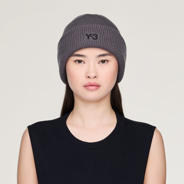 Grijs Y-3 Classic Knitted Beanie