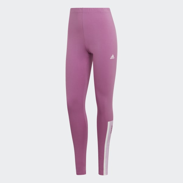 Purple Essentials Pinstripe Block Leggings VS119