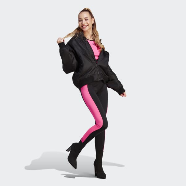 adidas Multiple Logo Leggings - Black, Women's Lifestyle