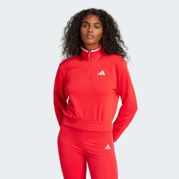 Rod Essentials Color Pop French Terry Crop Quarter-Zip Träningsjacka