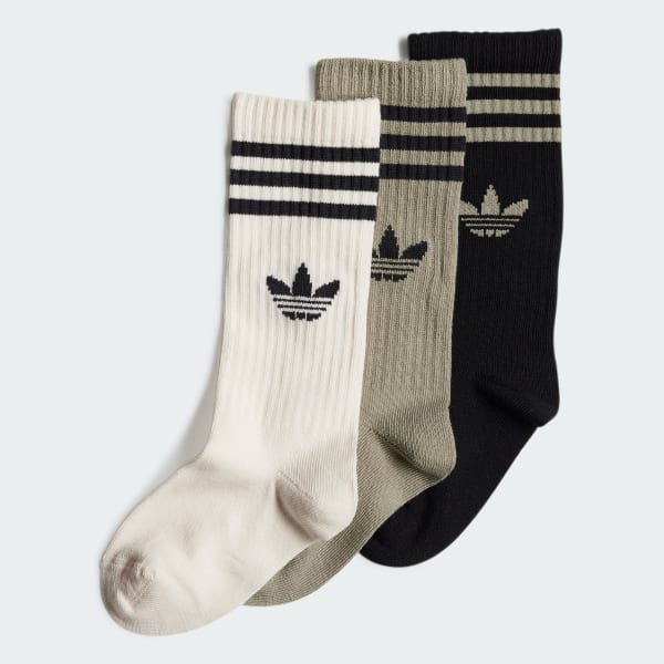 adidas Crew Socks 3 Pairs Black adidas Thailand