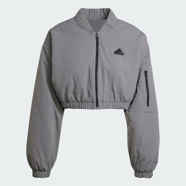 Γκρι City Escape Padded Bomber Jacket