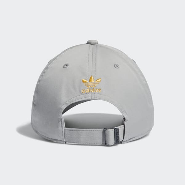 Grey Relaxed Split Trefoil Strap-Back Hat HLD02