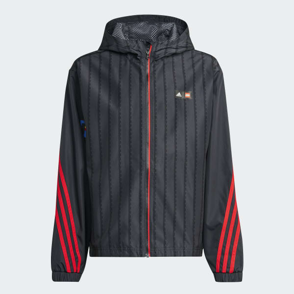 Grey and red sale adidas jacket