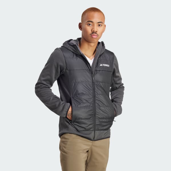 Men\'s Jacket - US Hooded adidas Hybrid Hiking Insulated | adidas Multi | Black Terrex