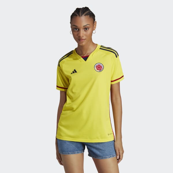 Yellow Colombia 22 Home Jersey ZB732