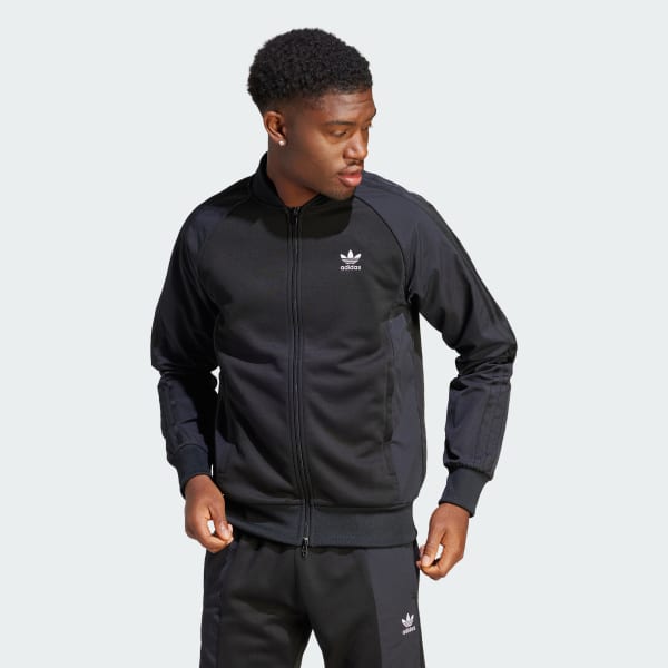 adidas Adicolor US | Re-Pro adidas Track Lifestyle Mix SST Material Jacket Black | Men\'s 
