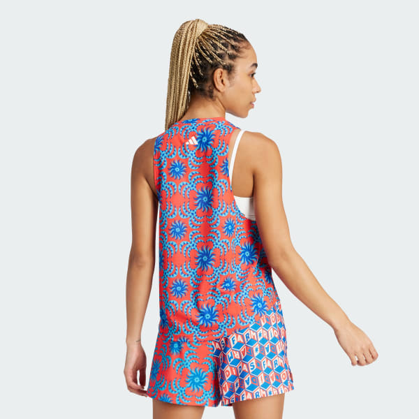 Naranja Playera Sin Mangas para Entrenar adidas x FARM Rio