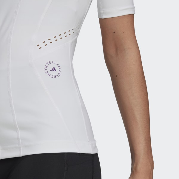 Bialy adidas by Stella McCartney TruePurpose Training Tee VB146