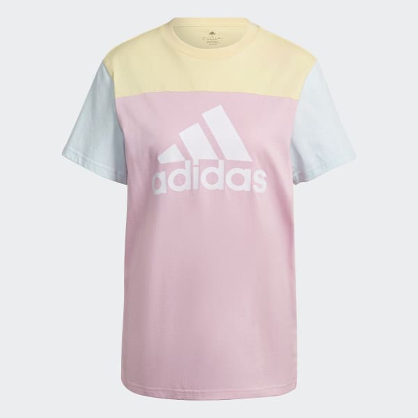 Roze Essentials Colorblock Logo T-shirt TU382