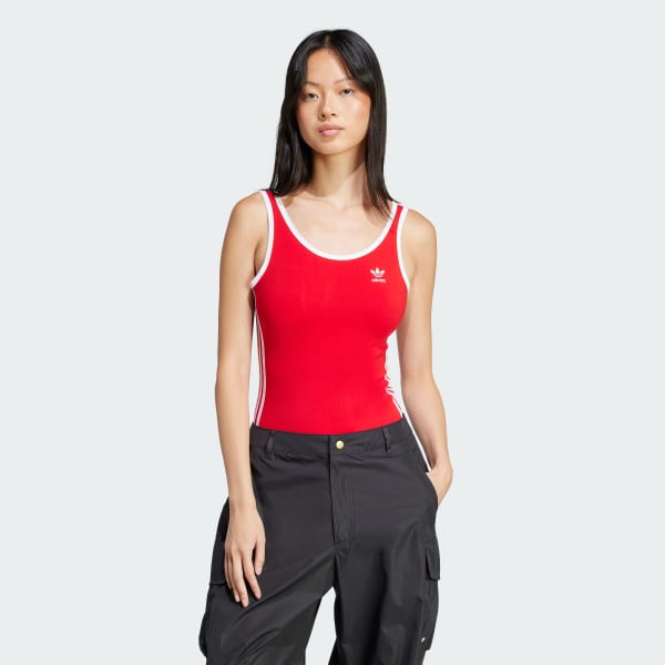 Red Adicolor 3-Stripes Bodysuit