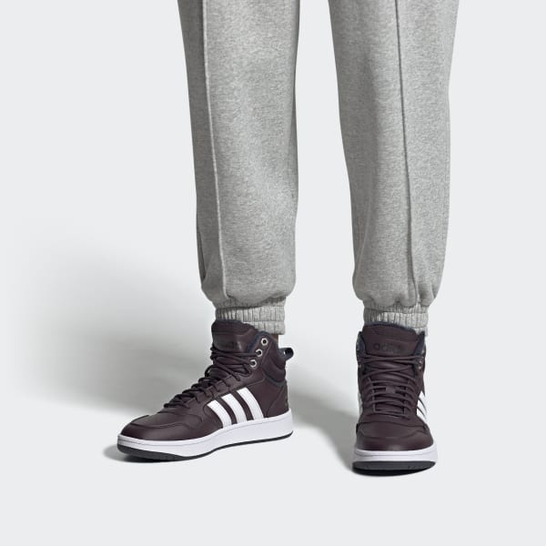 Vermelho Sapatilhas de Inverno com Forro em Pelagem para Lifestyle e Basquetebol Hoops 3.0