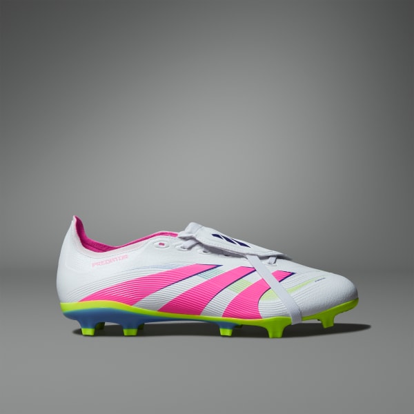 Weiss Predator League Fold-Over Tongue FG/MG Fußballschuh