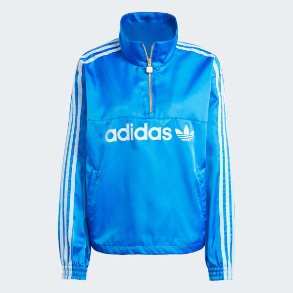 Blue Satin Windbreaker