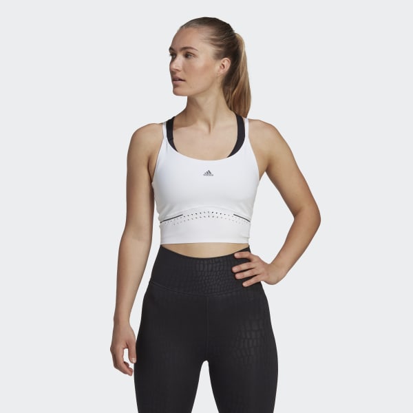 White HIIT 45 Seconds Crop Tank Top LBS81