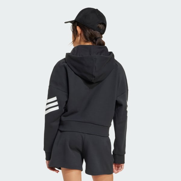 Preto Casaco com Capuz 3-Stripes Future Icons – Criança