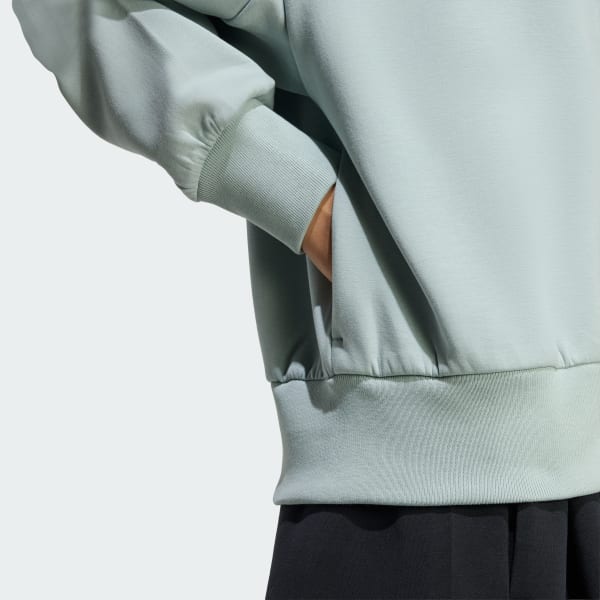 adidas SOFT LUX FULL-ZIP HOODIE - Green | Free Shipping with adiClub