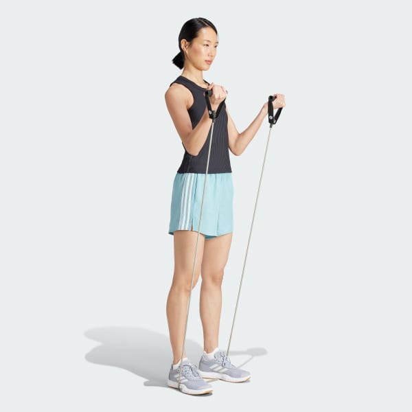 Ngoc-lam Quần Short Cạp Cao 3 Sọc