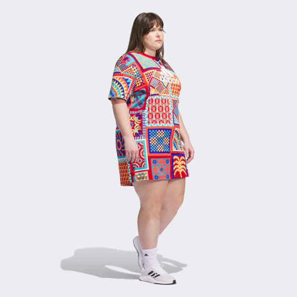 Azul Vestido Slim adidas x FARM Rio (Plus Size)
