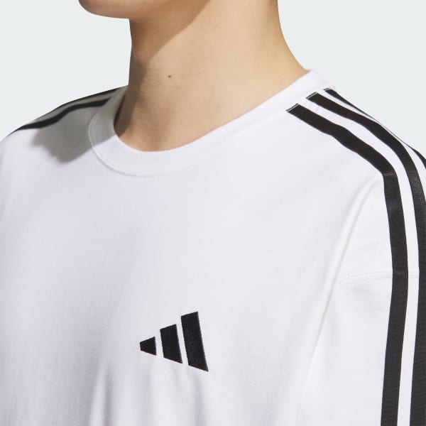 アディダス エッセンシャルズ プラス ルーズフィット スリーストライプ