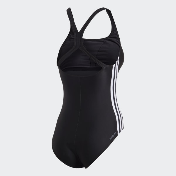 Black 3-Stripes Swimsuit