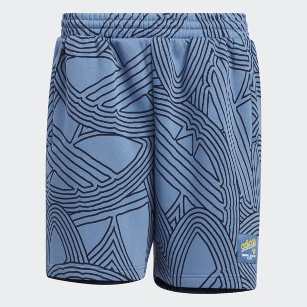 blauw Original Athletic Club Allover Print Short UV015