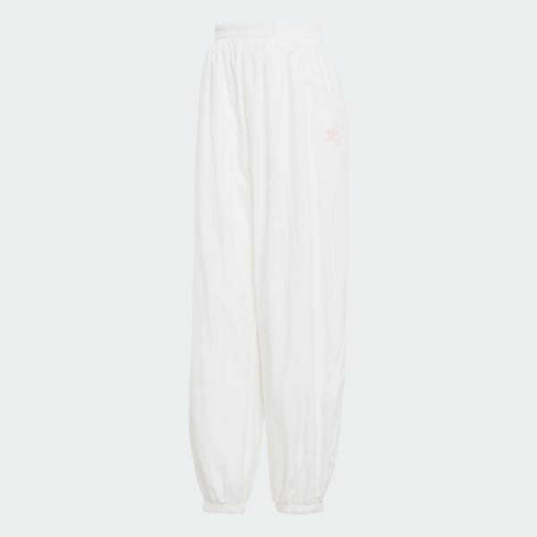 White Wide Leg Woven Pants