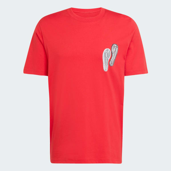 Rojo Playera holgada Trefoil Series