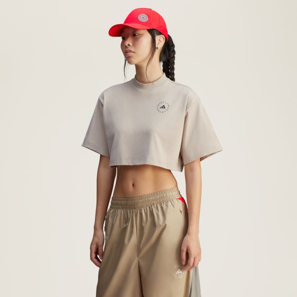 bézová Tričko adidas by Stella McCartney Crop