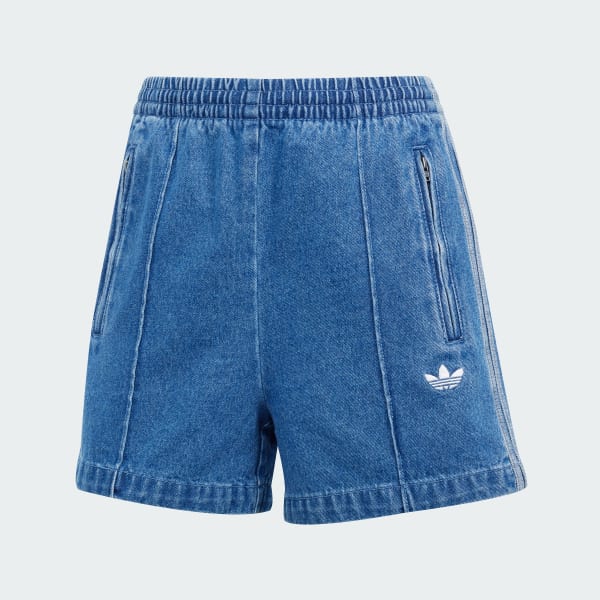 adidas Adicolor Denim Firebird Shorts - Blue | Free Shipping