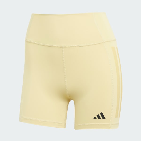 Yellow Optimé 3-Stripes 1/4 Short Leggings
