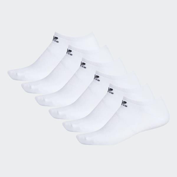 Mens Adidas Originals No Show Socks 6 Pair Trefoil Logo