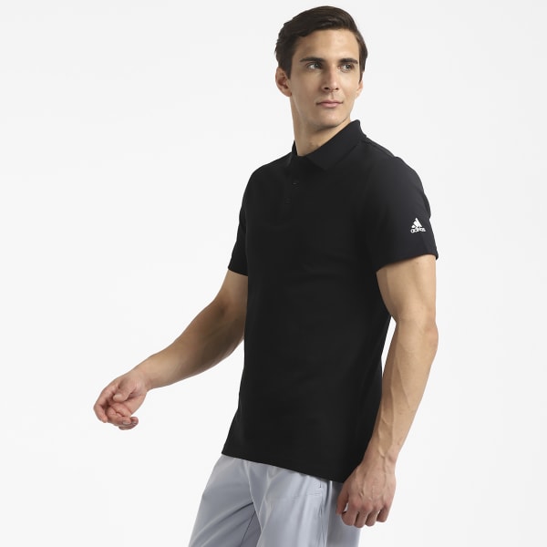 Black Essentials Base Polo Shirt IHY81