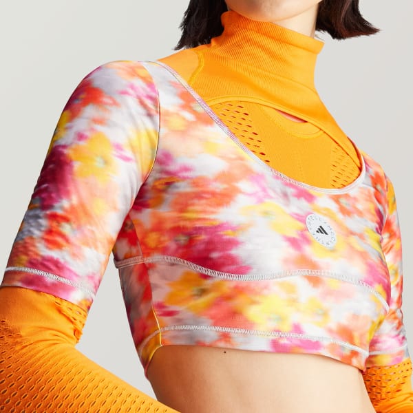 zlutá Crop Top adidas by Stella McCartney