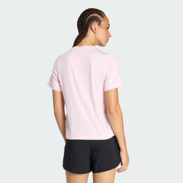 Ροζ Train Essentials 3-Stripes Workout Tee