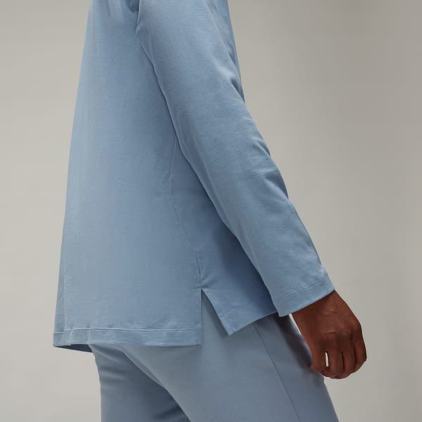 adidas Y-3 Long Sleeve Tee - Blue | Free Shipping with adidas Y-3 Long Sleeve Tee - Blue | Free Shipping with