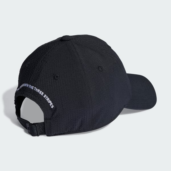 Black Seersucker Dad Cap