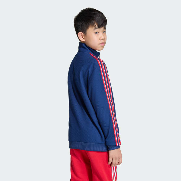 Blue 파이어버드 루스 더블 니트 트랙 탑