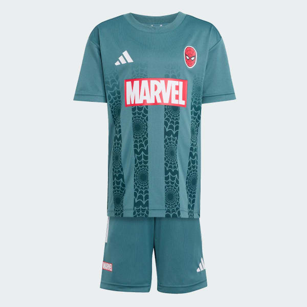 Verde Conjunto de camiseta Homem-Aranha Marvel infantil