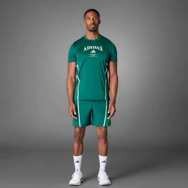 สีเขียว เสื้อยืด Designed-for-Training Legacy