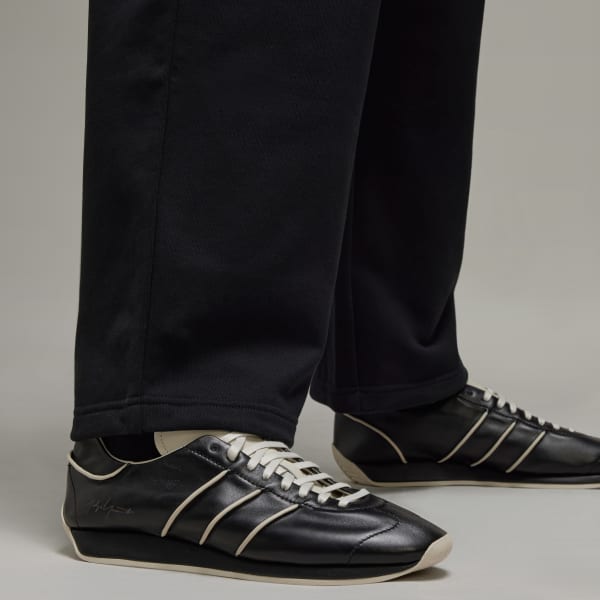 adidas Y-3 French Terry Wide Leg Pants - Black | Free